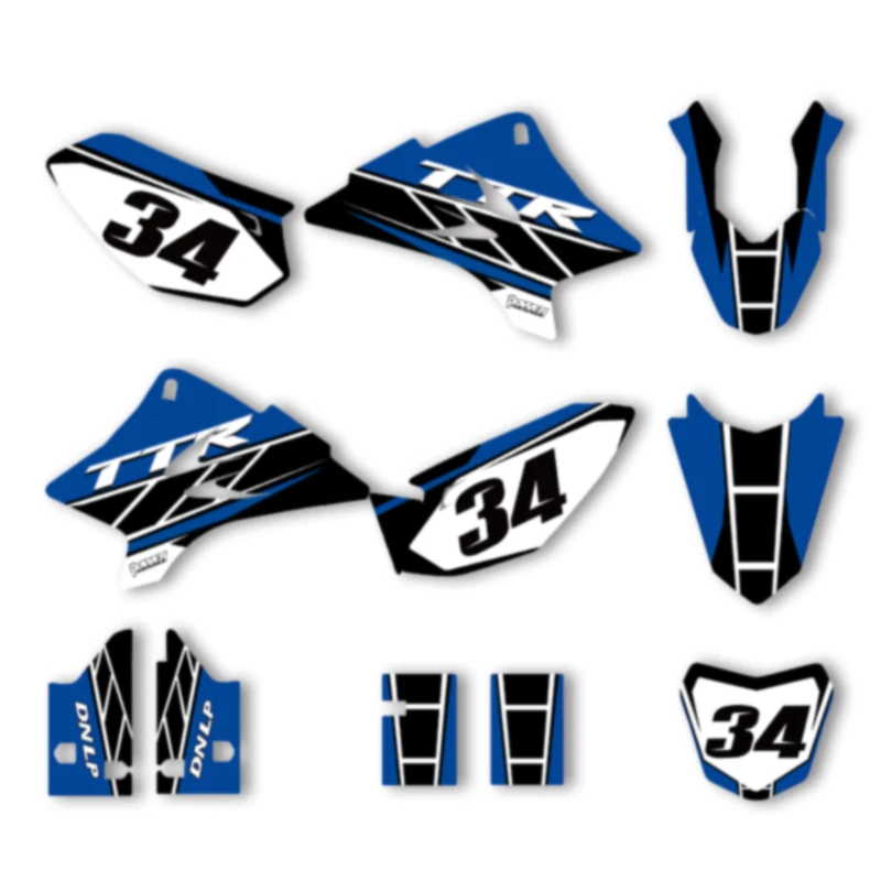 

DSMTECH Custom Team Graphics Decals For 3M Stickers Kit For YAMAHA TTR50 2006-2014 2015 2016 2017 2018 2019 2020 2021 002