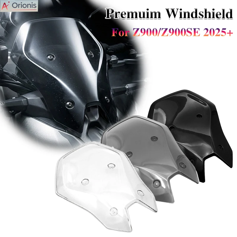 

z900 2025 Higher Windscreen For kawasaki z900 z900se 2026 Motorcycle Windscreen Sport Wind Deflectors Higher Windscreen