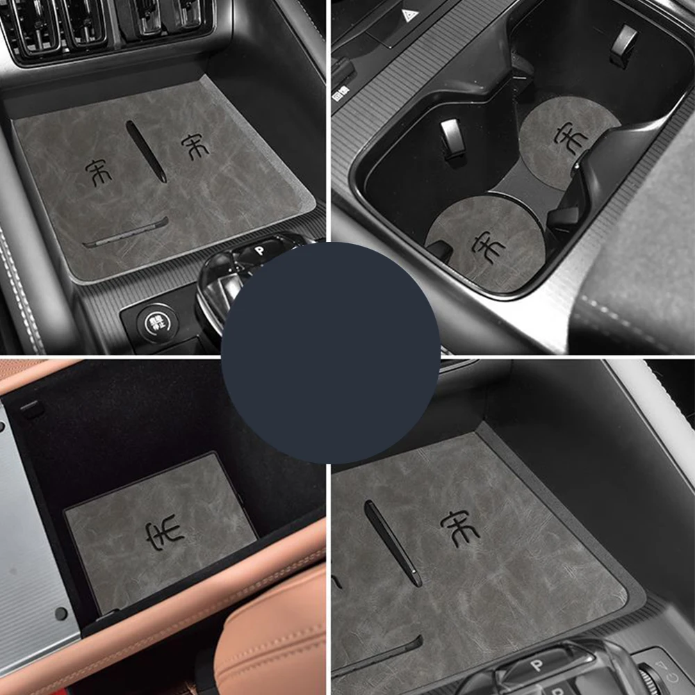 

For BYD Song L 2024-2025 Accessories Leather Car Door Central Console Water Cup Storage Box Gate Groove Mat Non-slip Mats