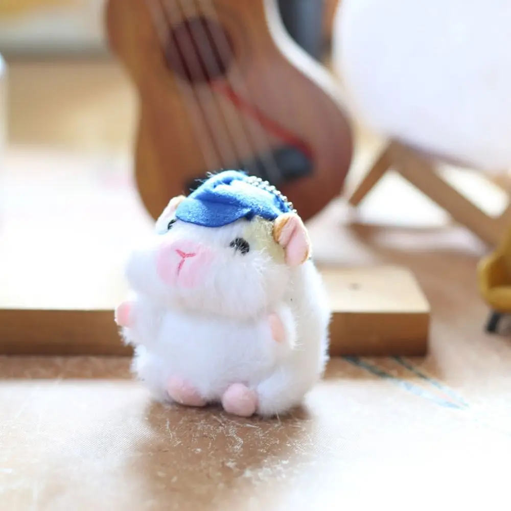 Stuffed Animal Guinea Pig Keychain Cartoon Bee Guinea Pig Keyring Interactive Hoodie Hamster Pendant Birthday Gift