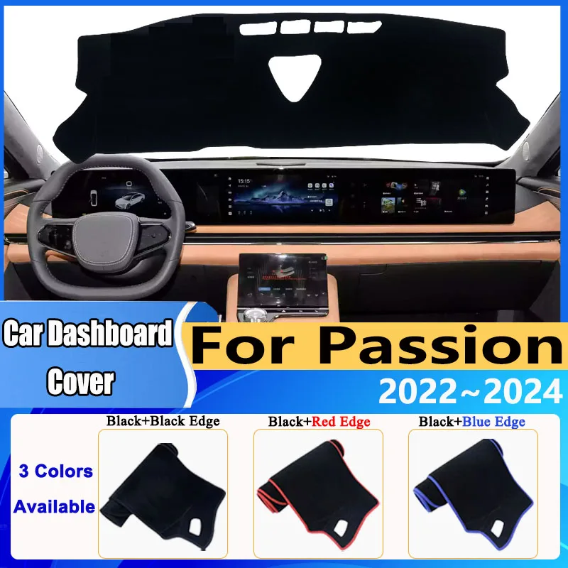 Car Dashboard Mats For Voyah Passion Accessories 2022~2024 Chassing Light Dashmat Cover Avoid Light Sun Shade Carpet Protective