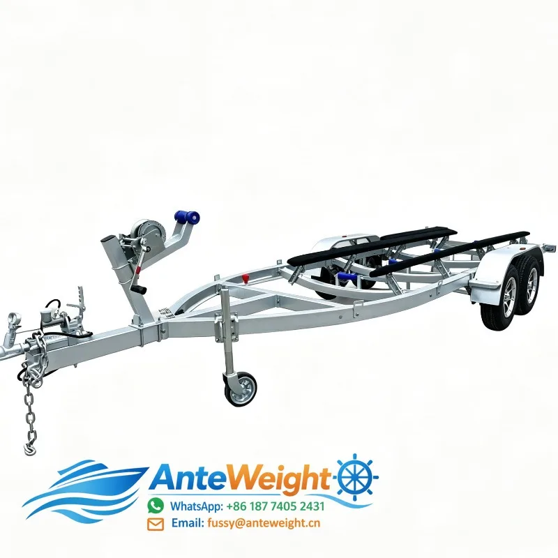 Boat Jetski Trailer Robust Marine Watercraft Reliable Suspension Solid Steel Frame Double Axle Fully Hot Dip Galvanised for Jet