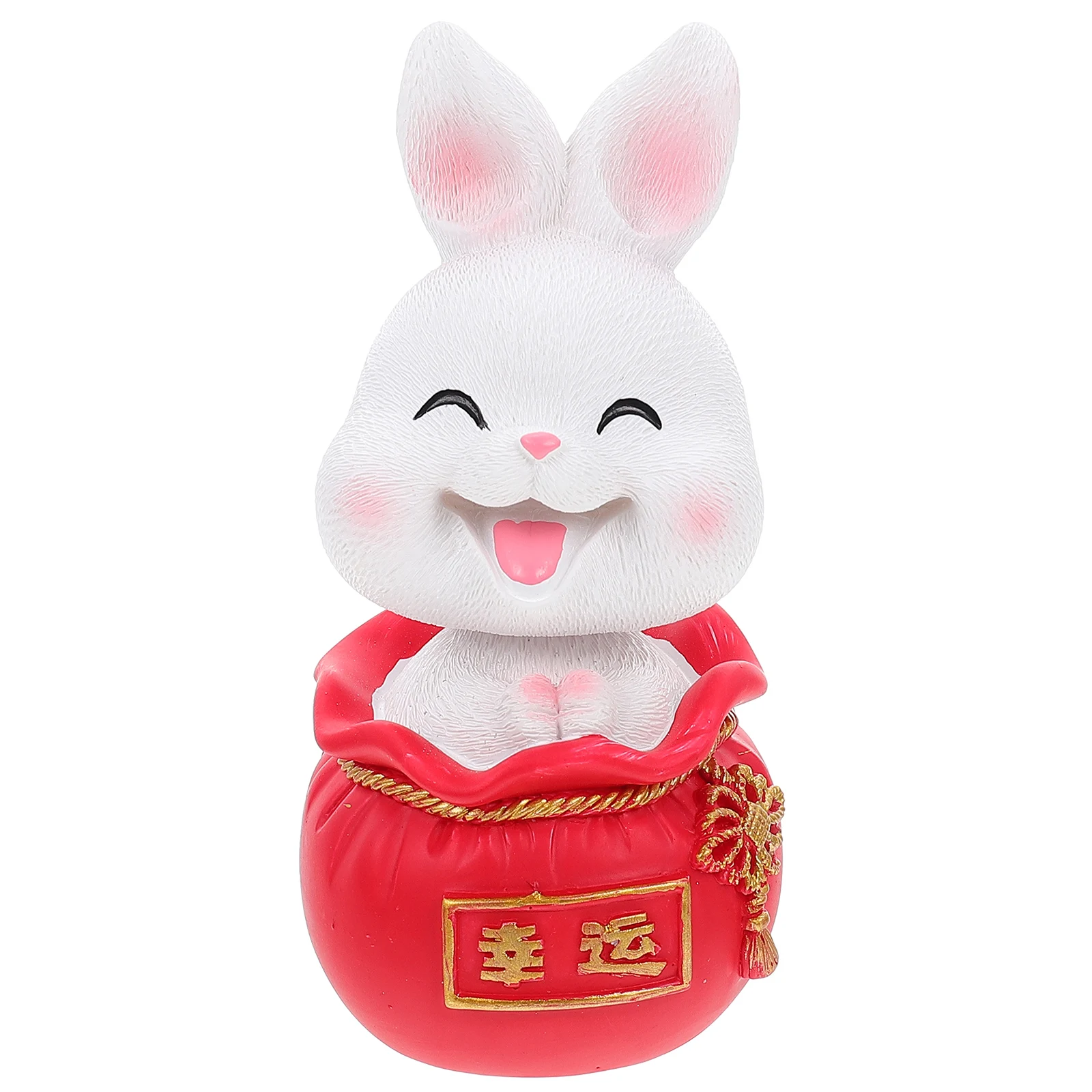 

Rabbit Shape Bonsai Craft Figurine Resin Animal Decor Mini Garden nament Money Bag Bunny Cake Topper Toys Kids