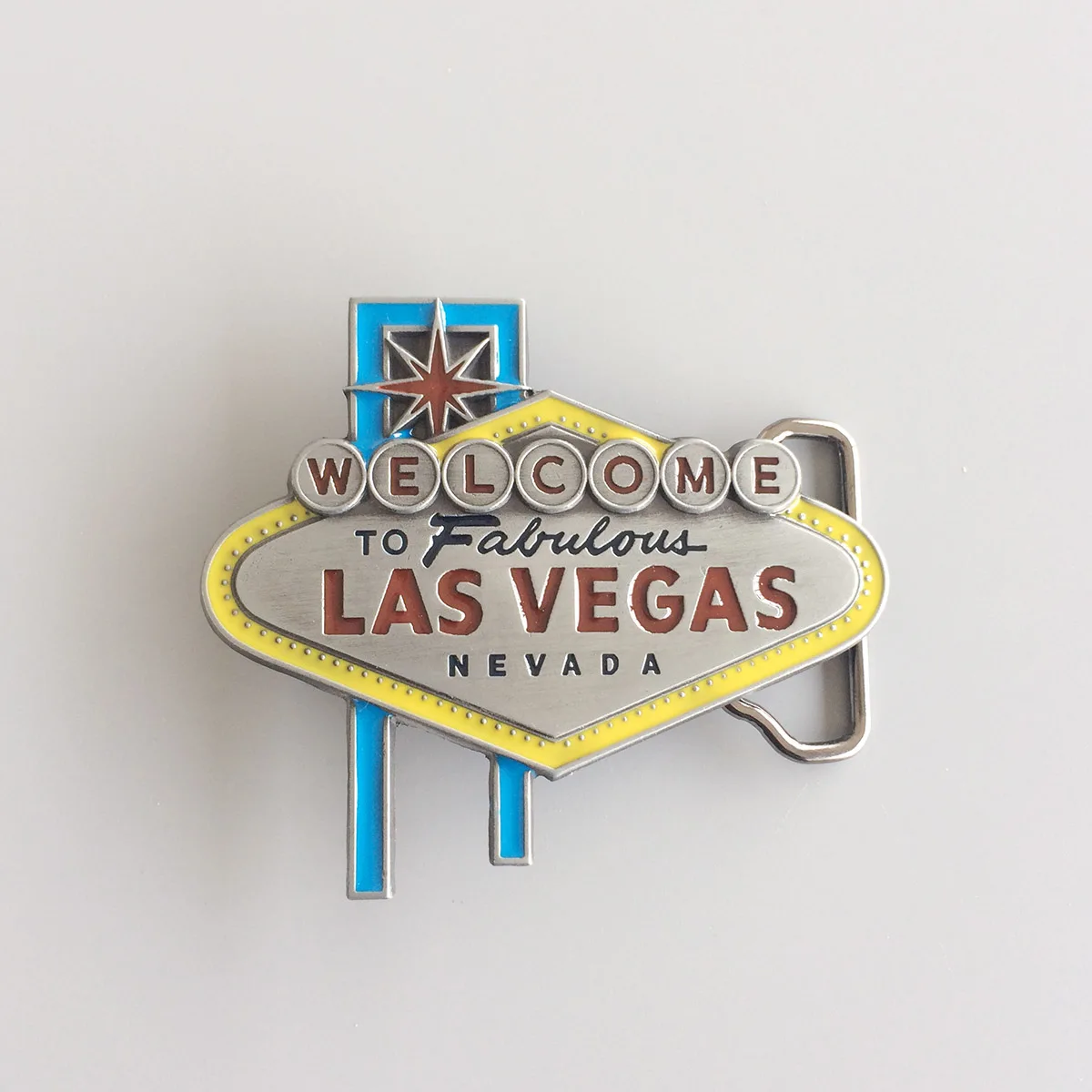 Vintage Enamel Nevada Las Vegas Sign Belt Buckle Gurtelschnal Boucle de ceinture also Stock in the US BUCKLE-CS033 Free Shipping