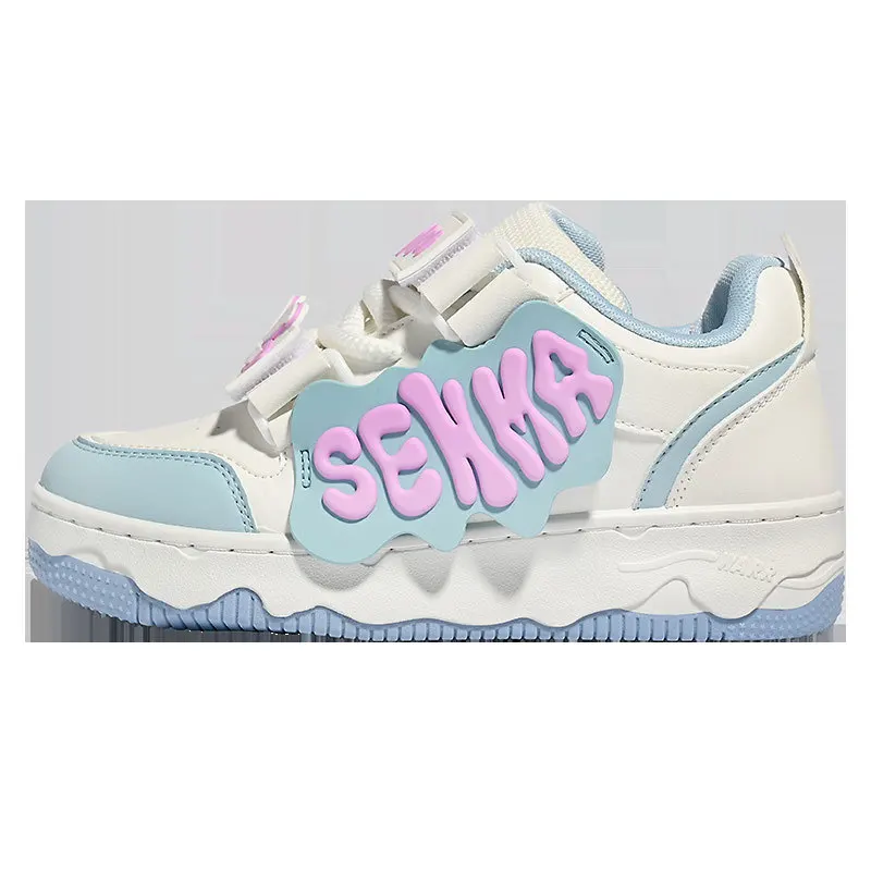 A2025 Women's new spring and autumn casual Mandarin duck board shoes original trend movement thick soled ★ HAxiba.