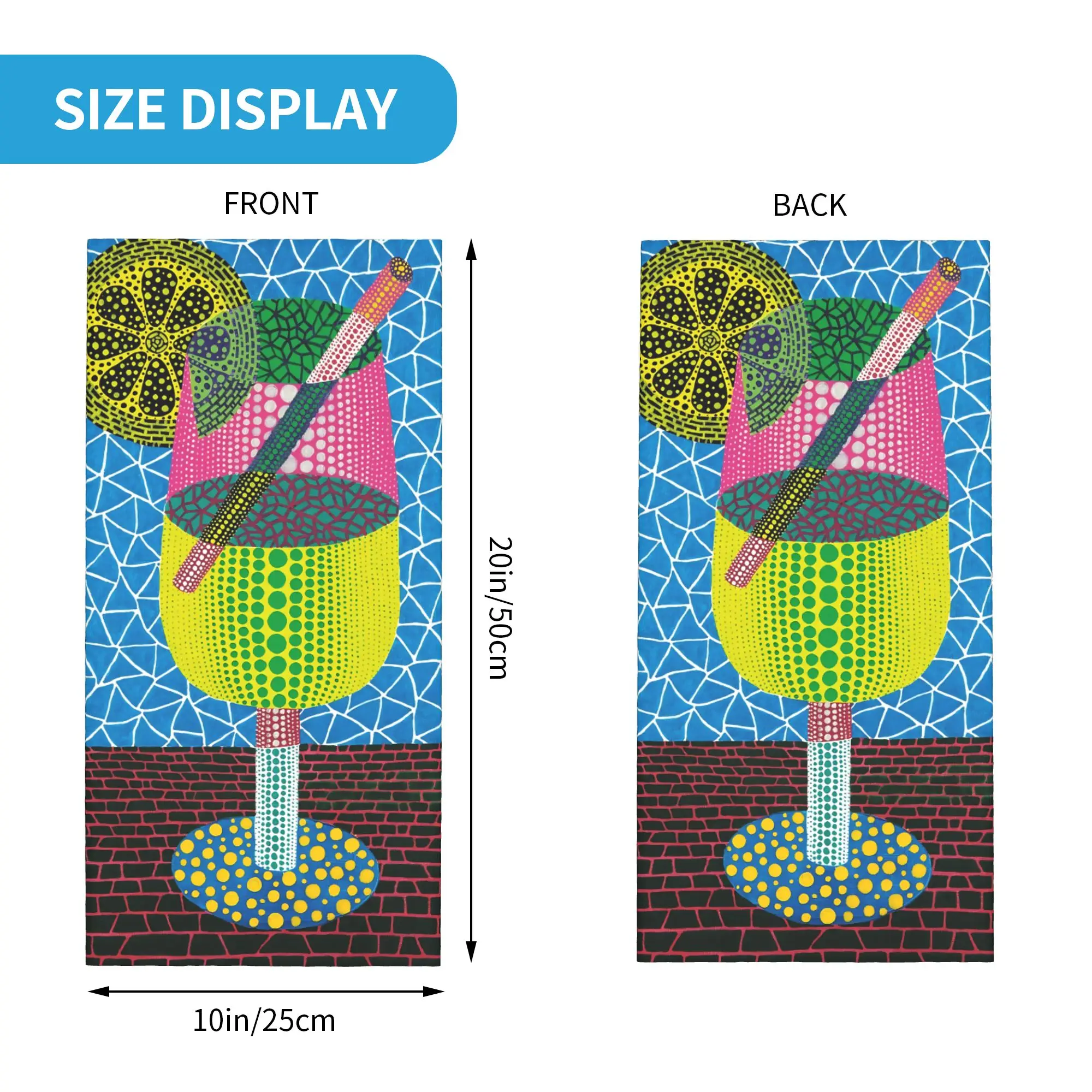 Yayoi Kusama Abstract Pumpkin Bandana Neck Gaiter for Ski Hunting Women Men Wrap Scarf  Headband Warmer Face Scarf Cover