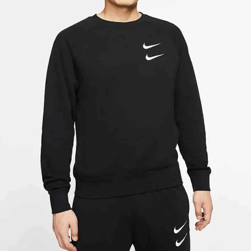 Nike genuine winter double hook fleece warm casual round neck hoodie pullover DD5079-010