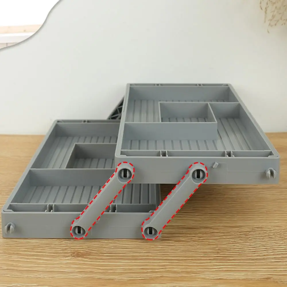 

Foldable Makeup Drawer Organizer 2/3 Layer Collapsible Expandable Drawer Organizer Durable Space Saving Jewelry Holder Organizer