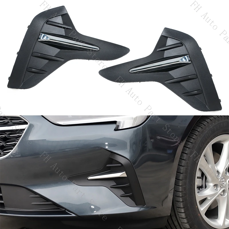 

For Buick Regal 2020 2021 Front Bumper Fog Light Lamp Trim Cover Frame Grille Foglamp Lid Bezel Hood