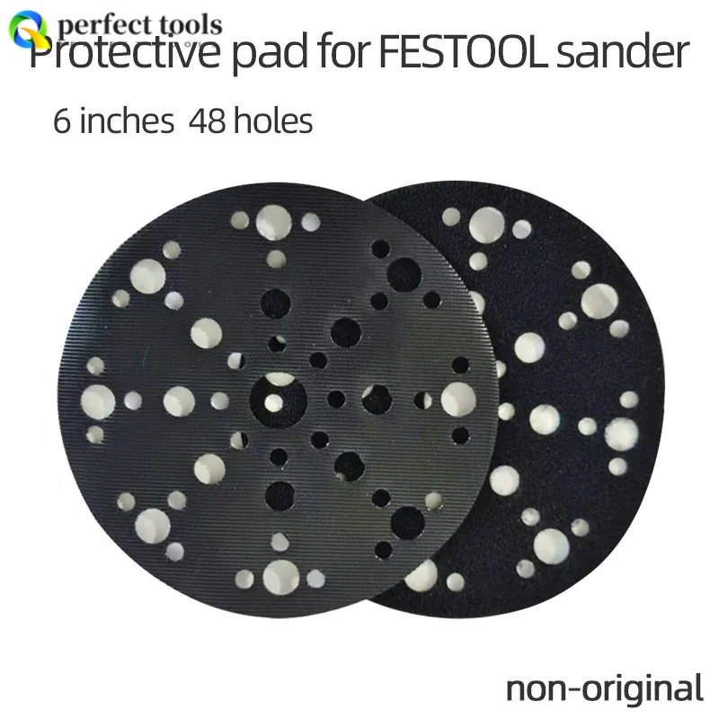 

For Festool Dry Mill Protective Pad 6 "48-Hole Sandpaper Machine Grinding Head Round Thickness 2mm Automotive Putty