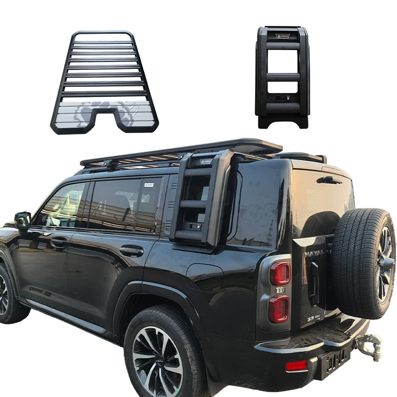 Multifunctional luxury 4x4 off-road car side folding telescopic ladder high quality roof platform ramp Isuzu ladder