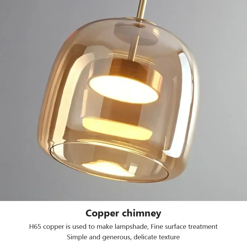 

Modern Glass Pendant Light luxury Deco Nordic Led Hanging Light Fixtures Modern Luminaire Suspension lamp