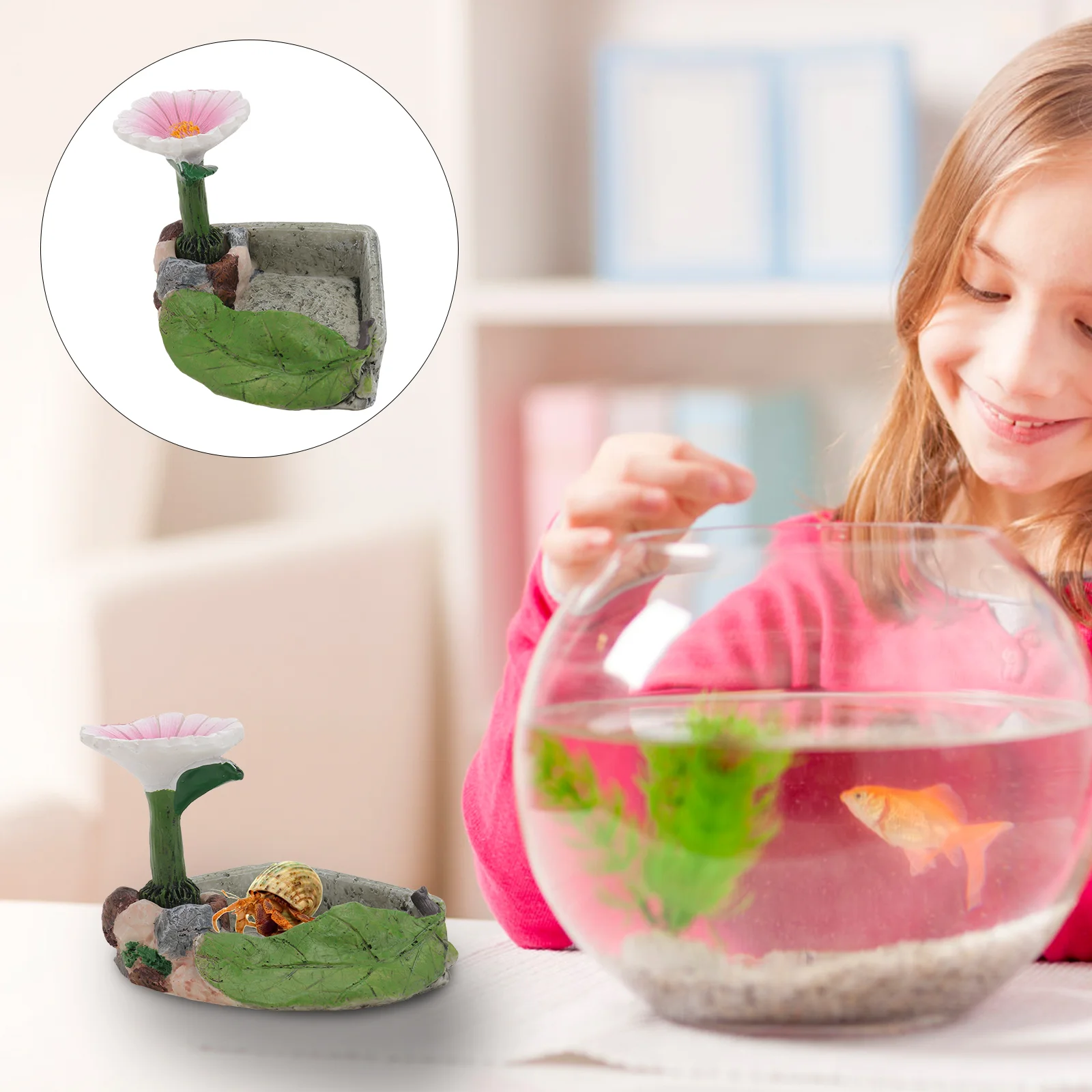 

Hamster Water Bowl Reptile Dish Drinking Animal Hermit Crab Food Resin Small Pet Supplies