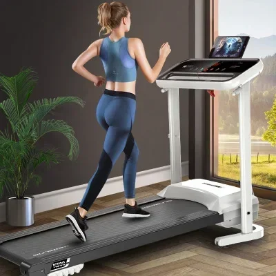 Motorized Exercise Multifunction Treadmill, Foldable Body Building Equipment, Cardio Sports Running Machine