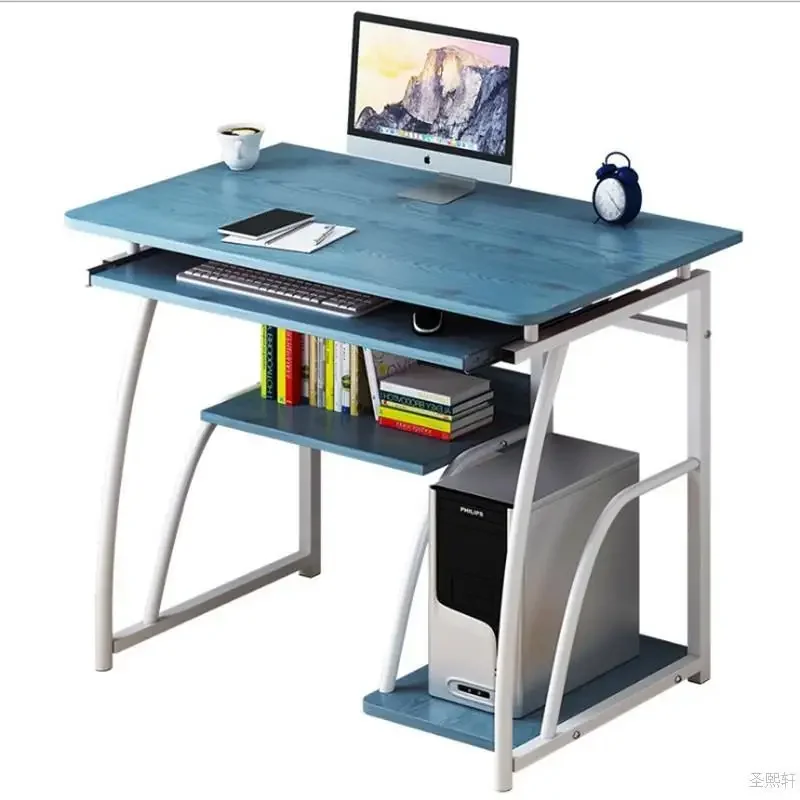 

Modern Computer Desk with Keyboard Bracket PC Workstation Study Writing Table Home Office Furniture Durable