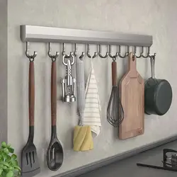 Ponsvrije Muur Gemonteerde Haken Rack Keukengerei Opberg Rij Haak Houder Badkamer Gewaad Handdoek Hangers Multifunctionele Haken