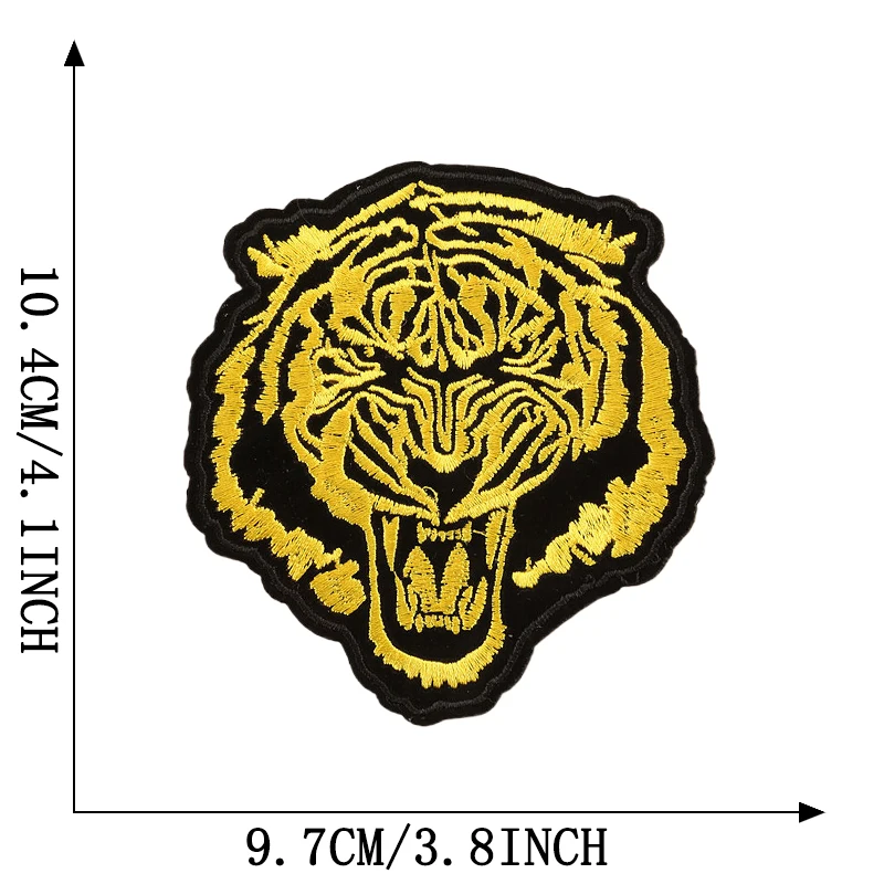 Tiger Wolf Patches für Kleidung Jungen Tiere Bär Eisen auf bestickt Thermocollant Stoffe Jacken Thermo Mochila Nähen Parches – Detail 13