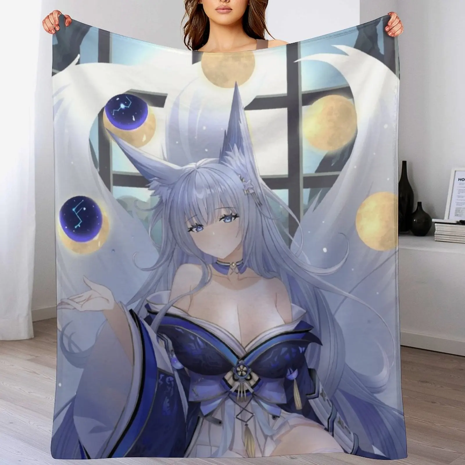 

Shinano Azur Lane Throw Blanket Long Lasting Soft Plush Blanket for Daily Use