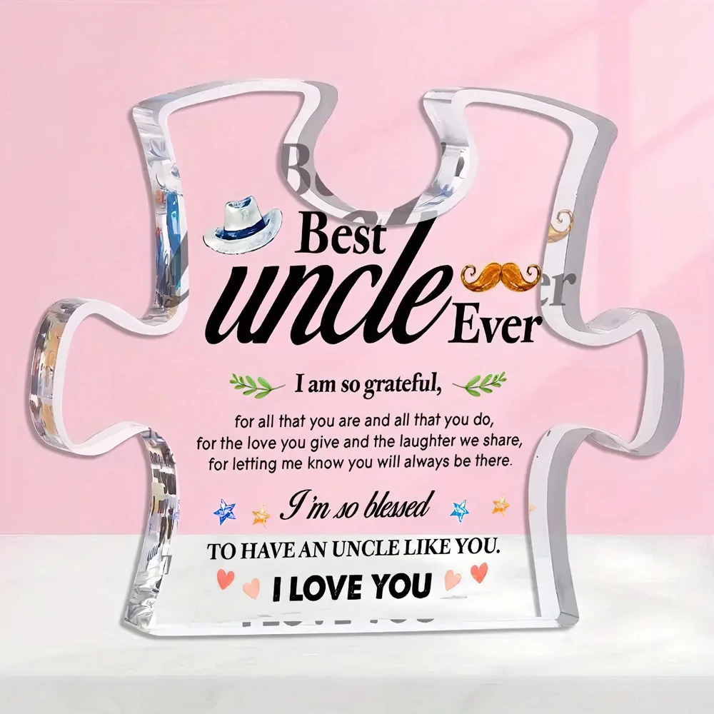 Best Uncle Ever Acrylic Puzzle: A Grateful Gift for Father's Day, Christmas, or Any Special Occasion