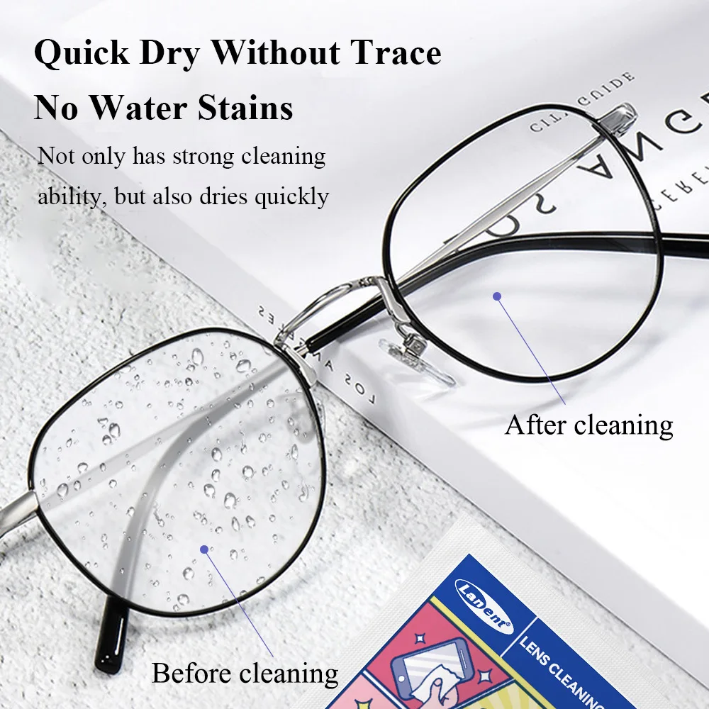 

Новые салфетки для очков 2026 года, одноразовые салфетки для чистки линз, в индивидуальной упаковке, салфетки для очистки глаз