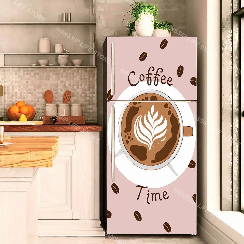 Retro กาแฟพื้นหลังตู้เย็นสติกเ - Commercial Kitchen Wall Panels บทวิจารณ์และราคา