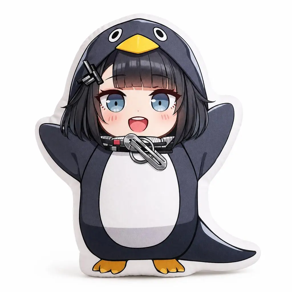 GuguGaga Cute Penguin Arknights Endfield Plush Pillow Cushion Irregular Stuffed Throw Pillow Home Decor Gift Sofa Bed Couch