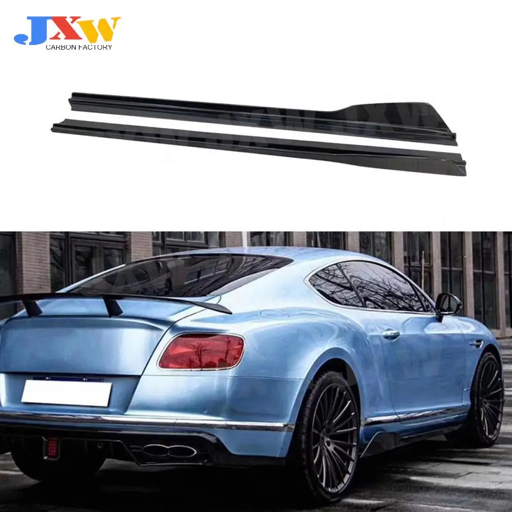 

Carbon Fiber Car Side Skirt Extensions Body Kits Side Skirts Rocker Panels For Bentley Continental GT 2015-2017 FRP