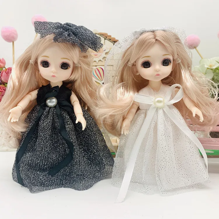 

Exquisite 16cm BJD Doll Multi-jointed Movable Princess Dolls Cute Little Girl Make Up Toy For Girl Birthday Gifts Play House Toy