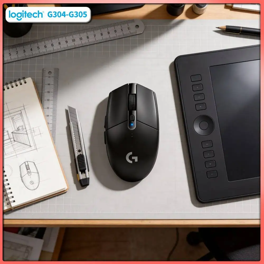 Logitech G304 Wireless Mouse LIGHTSPEED Tech 12000 DPI 1ms Response 9-Month Battery Budget Gaming Gear