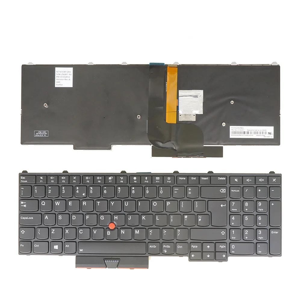 Imagem -05 - Teclado para Lenovo Thinkpad Novo Nós Reino Unido Russo Francês P51 P70 P71 com Retroiluminação Inglês ru fr