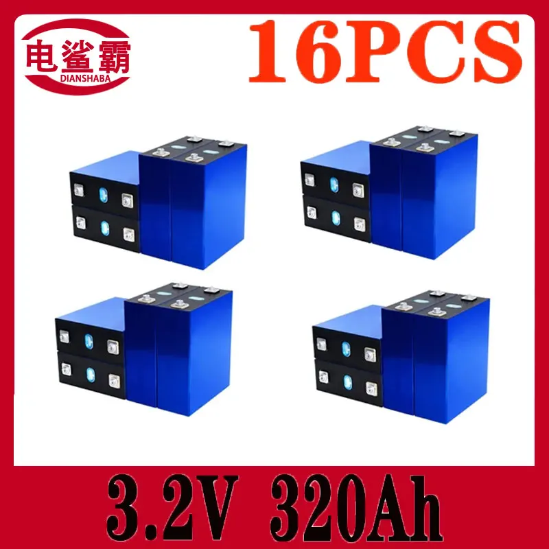 

LiFePO4 3.2V rechargeable battery, brand new A-class 320Ah 8000 cycle, electric vehicle solar system suitable for DIY 12V 24V RV