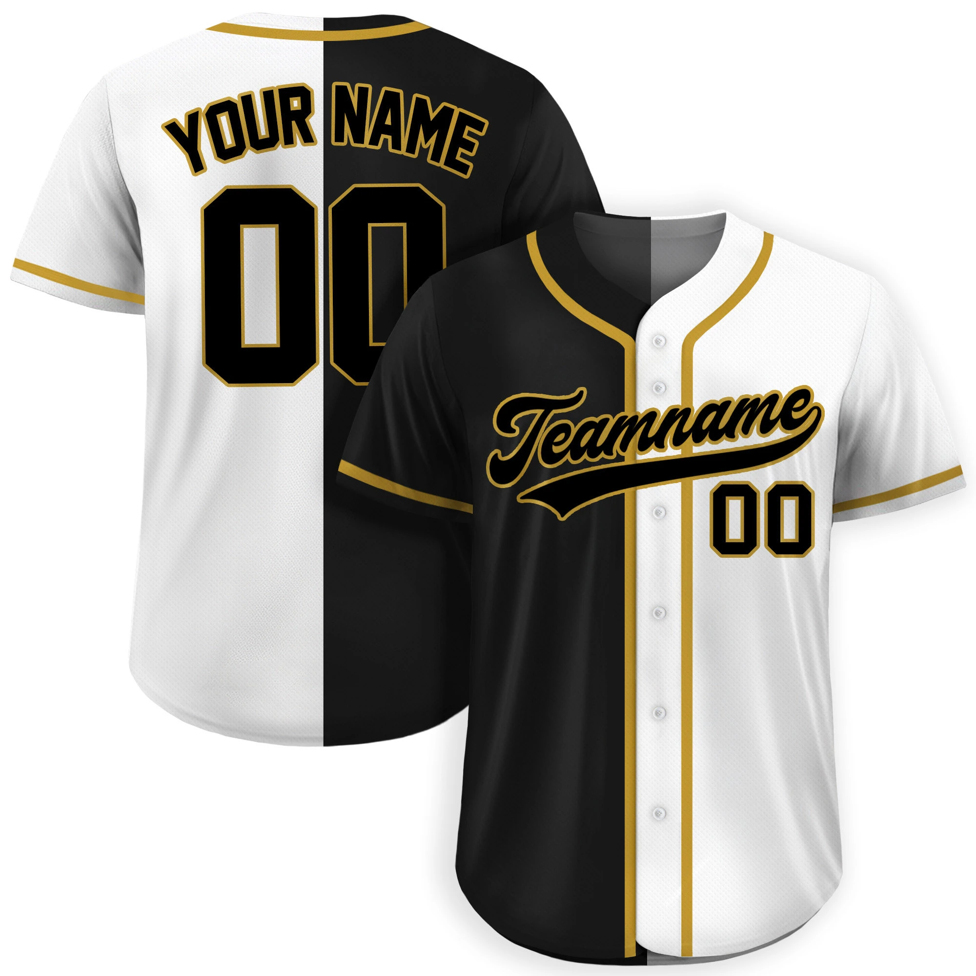Custom Split Baseball Jersey Personalized Team Name Number Mens Womens Youth Softball Button Down Uniform Breathable Gift Shirts