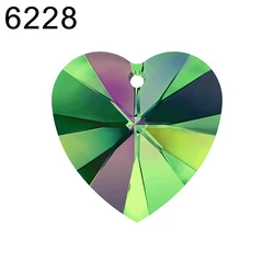 (1 piece) 100% Original Crystals from Austria 6228 XILION Heart Pendant Rhinestone Beads for DIY Jewelry Making