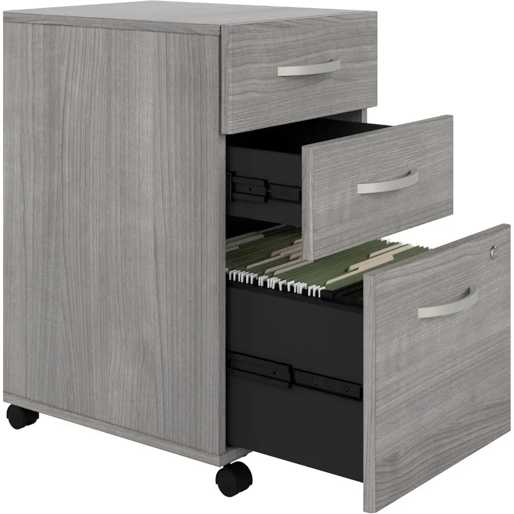 Studio C-Bureau en forme de L 72W x 30D, avec retour 42W, gris platine