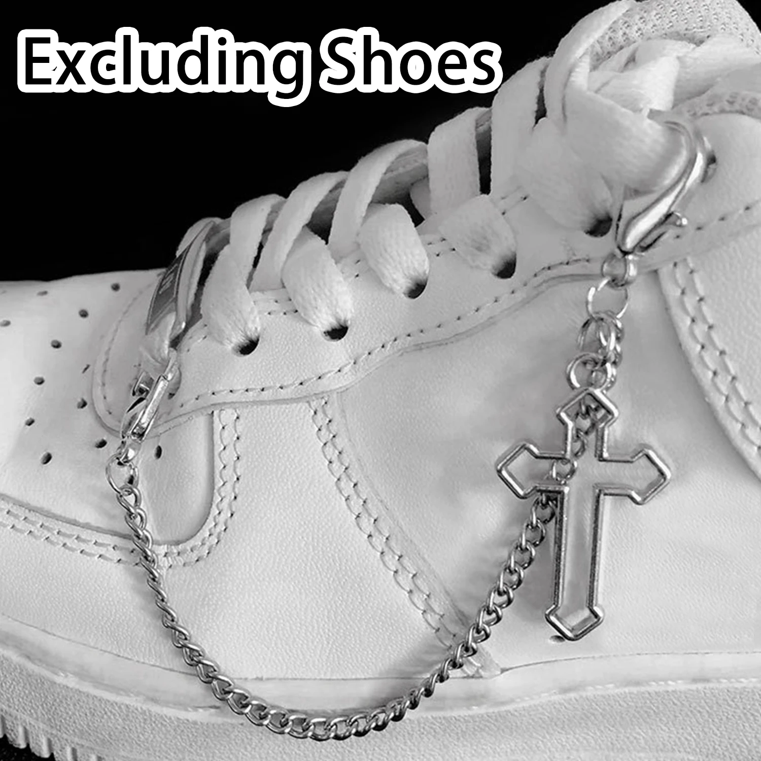 

2024 Trendy Charm Cross Tassel Pendant Shoe Chains Jewelry For Women Unisex Trendy Fashion Shoes Chain Party Jewelry Gift