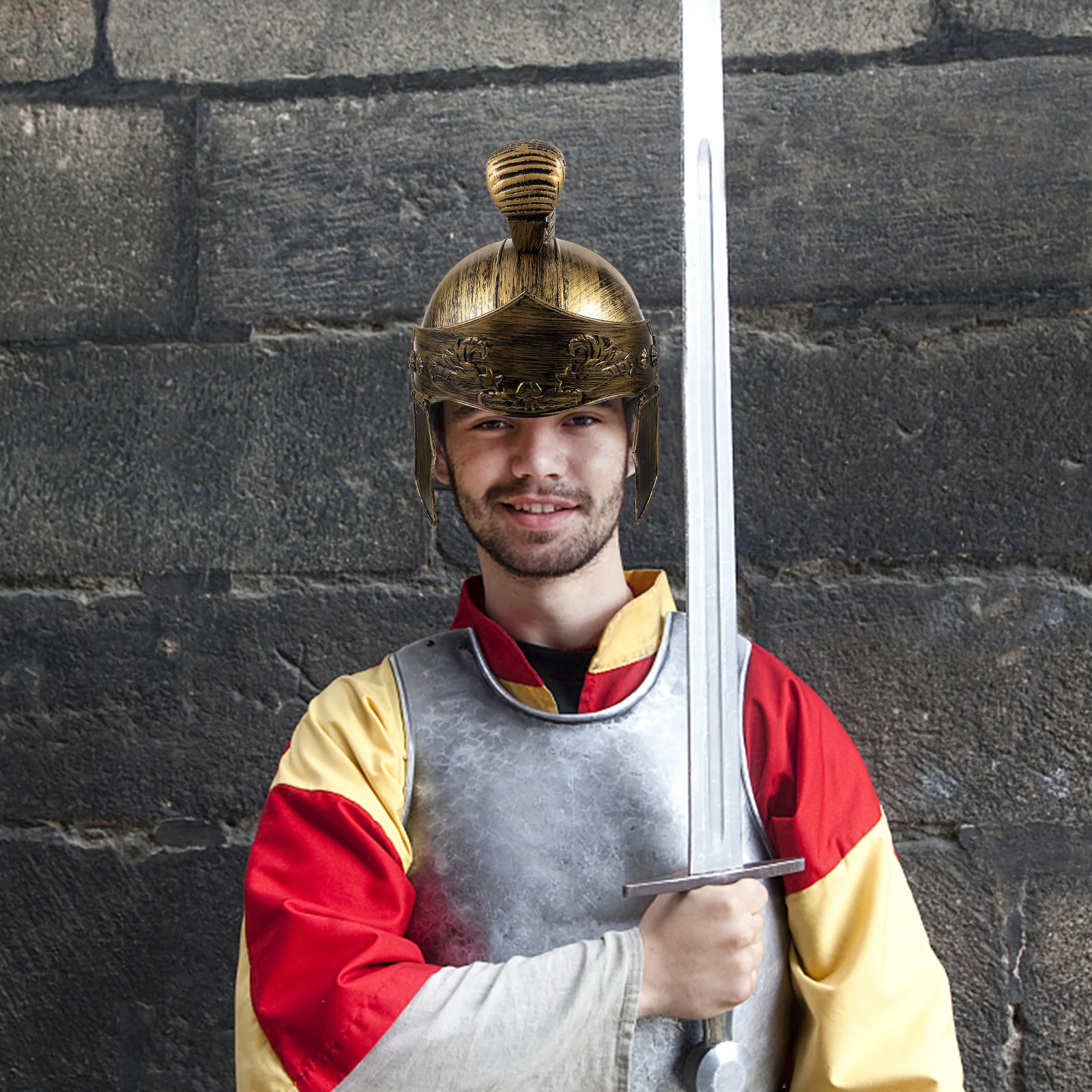 

Ancient Roman Ares Plastic Cosplay Lightweight Breathable Party Hat Decorative Soldier Novelty Costume Accessories