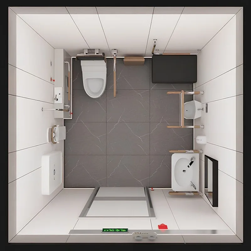 Mobile Outdoor Portable Toilets for Office Parks Apartment Buildings Schools & Hospitals-Steel Sandwich Panels