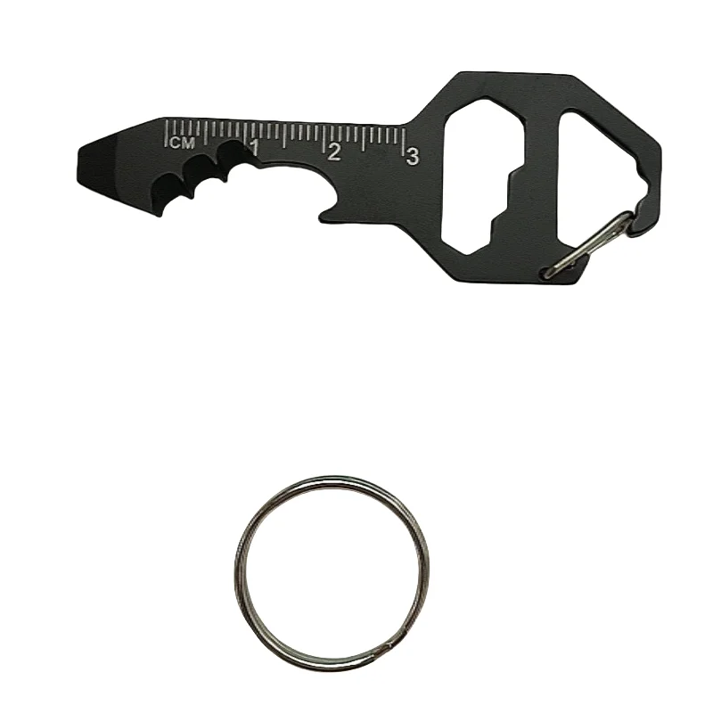 Flaschenöffner-Multitool, EDC-Gadget aus Edelstahl, 6-in-1-Flaschenöffner, Schraubenschlüssel, universelles Taschen-Rucksack-Werkzeug für den Alltag – Detail 8