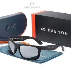 KAENON Fashion Polarized Men's Sunglasses Square Outdoor Sport Fishing Sun Glasses Women Non-Slip Nose Pad Luxury Brand Designer