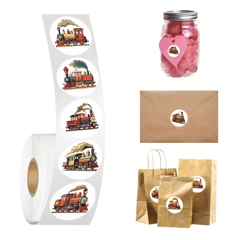 500 Stück/Rolle Cartoon-Zug Aufkleber Kreative Graffiti DIY Dekoration Handyhülle Notizbuch Wasserbecher Spielzeug Geschenk Sticker