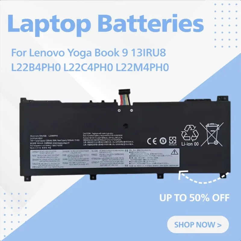 

For Lenovo Yoga Book 9 13IRU8 L22B4PH0 L22C4PH0 L22M4PH0 Laptop Batteries