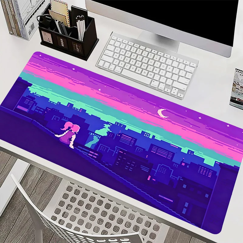 kawaii Mouse Pad Large XXL Gaming Pad Low pixel Anime desk mat Computer Accessories Non-slip Gamer