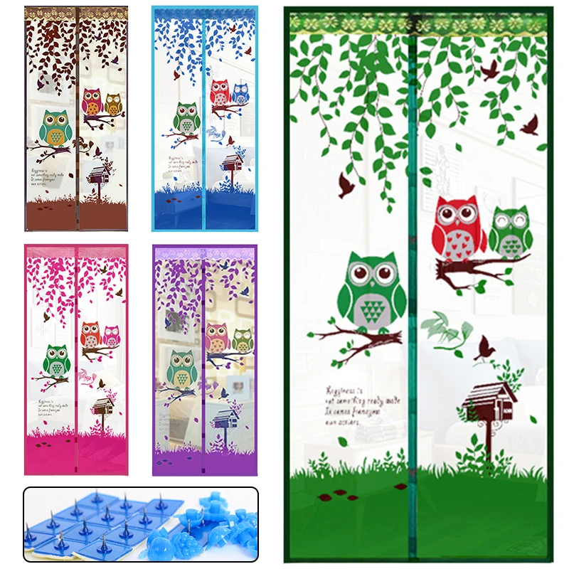 

90X210Cm Summer Magnetic Mesh Net Anti Mosquito Insect Bug Curtain Automatic Closing Door Screen Kitchen Curtain Easy-to-install
