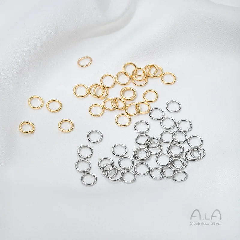 Open Ring Titanium Steel Non-fading And Opaque Steel Breakable Connecting DIY Bracelet Necklace Jewelry Connecting Buckle Ring