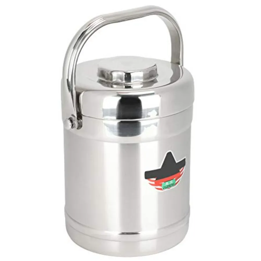 

Вакуумный ланч-бокс из нержавеющей стали объемом 1,8 л с тремя ярусами, настенный изолированный контейнер для горячего питания, эргономичная ручка