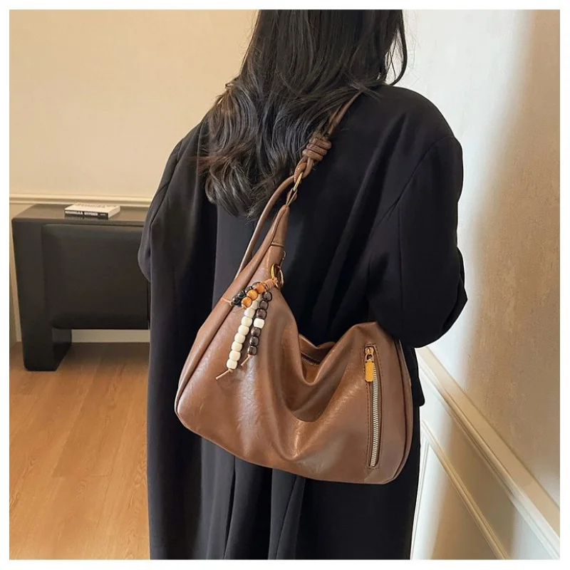 

Modish Women's Tote Bag Made Of Pine Marten-Print Leather With Trendy Luxembourg Elegant Lightweight Daily Style