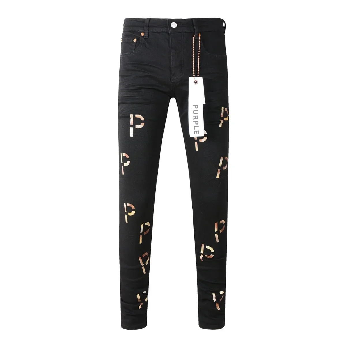 Purple Brand Jeans Fashion high quality Stamped Letter Repair Low Rise Skinny Denim pants 28-40 size