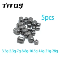 Tungsten Fishing Weights Sinkers For Carolina Rig Barrel Weight Sinker Carp Fishing Accessories 3.5g -28g