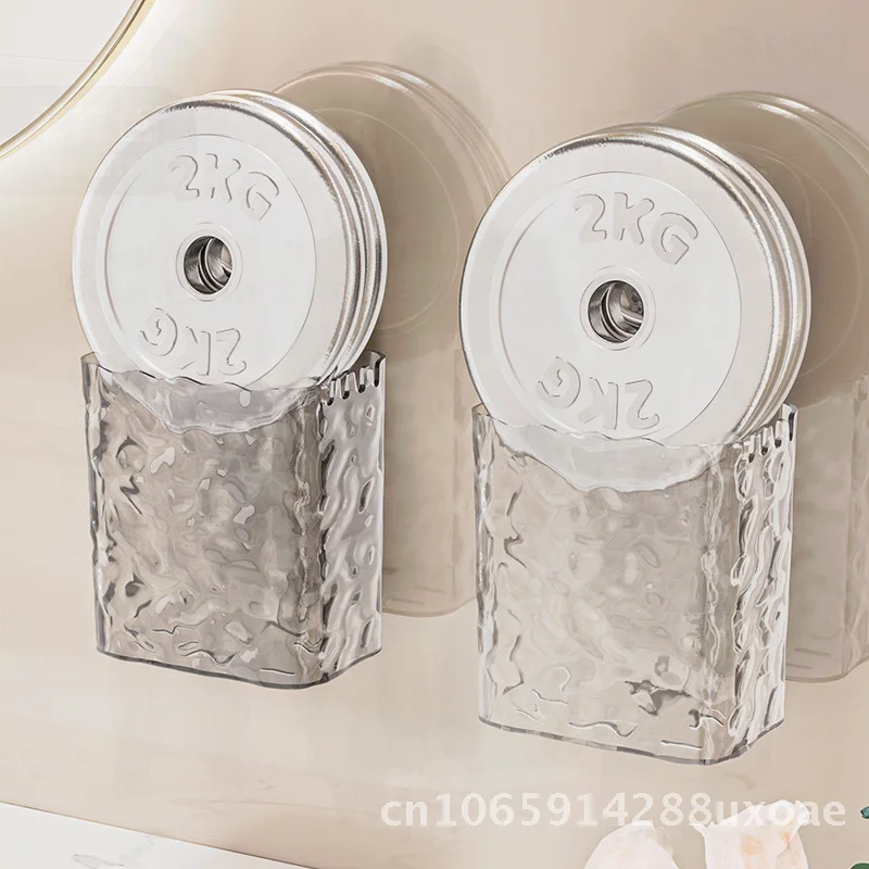 

Modern Minimalist Bathroom Washstand Comb Rack - Suction Cup Hanging Basket Non-perforated Toothpaste & Toothbrush Storage Box