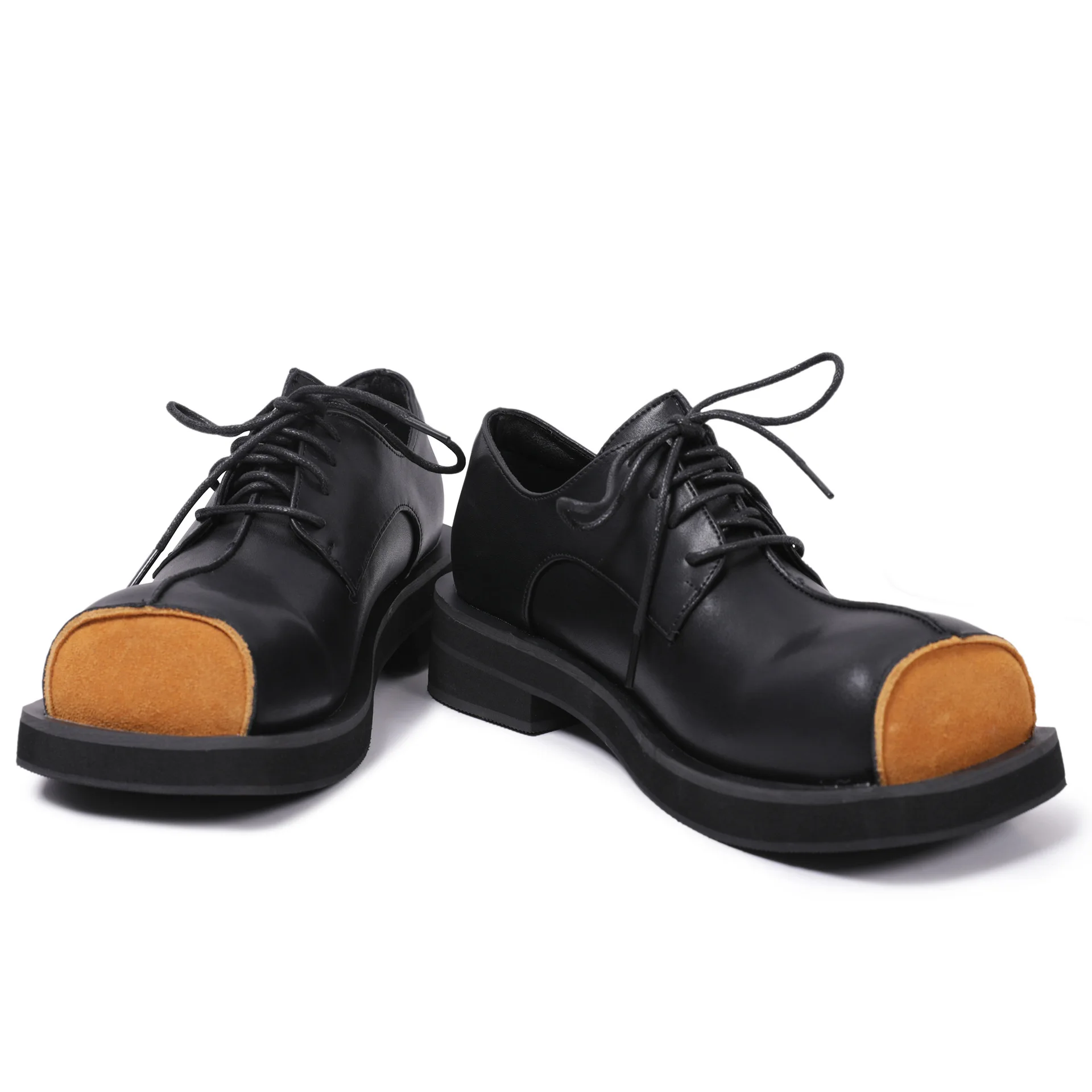 New Platform Loafers Shoes women Thick-soled Wedding Shoes Black Formal Business Shoes Slip-on Leather Increase Casual Shoes